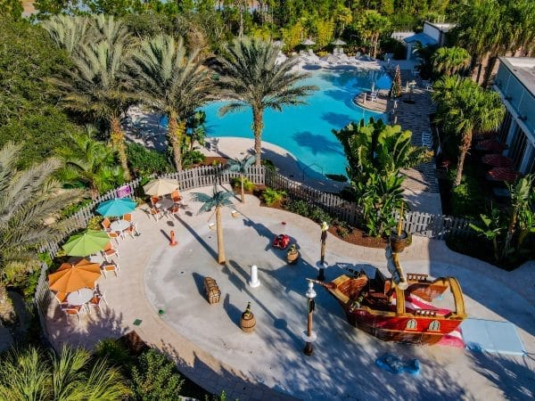 The Enclaves resort pool area