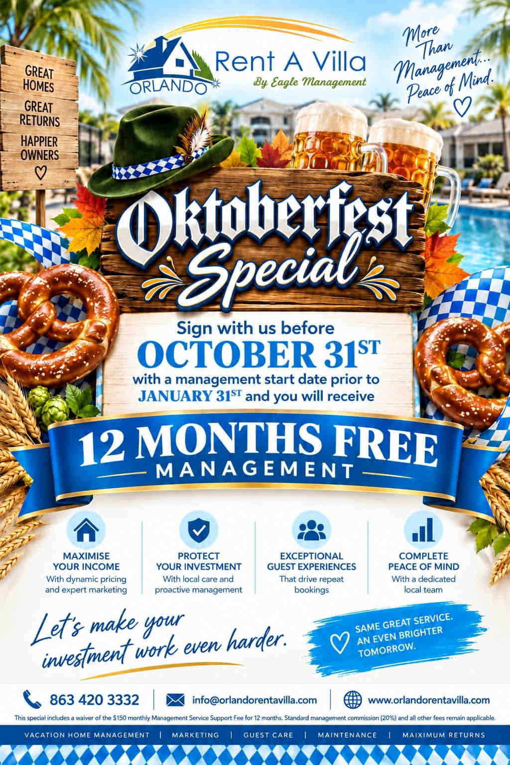12 Months Free Management Service Ends October 31st 2026